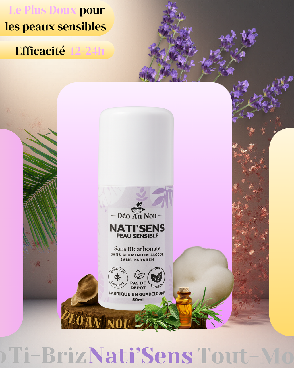 Nati Sens Deodorant pour peau sensible PUISSANCE 3
