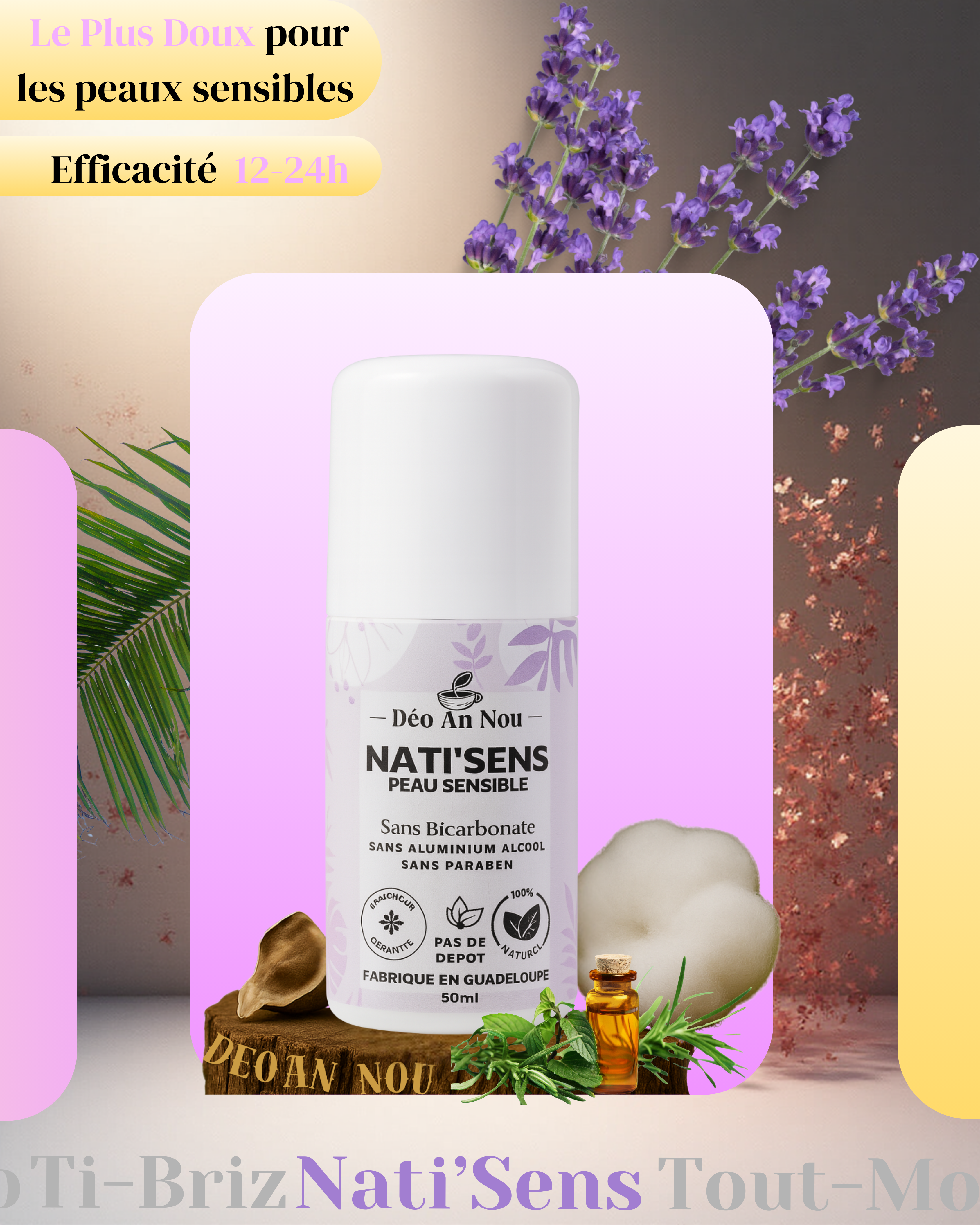 Nati Sens Deodorant pour peau sensible PUISSANCE 3