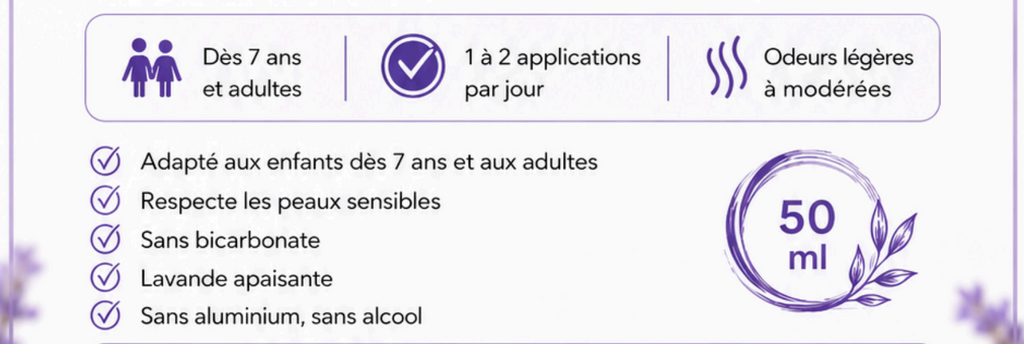 Nati Sens Deodorant pour peau sensible PUISSANCE 3 FORMAT 2 MOIS