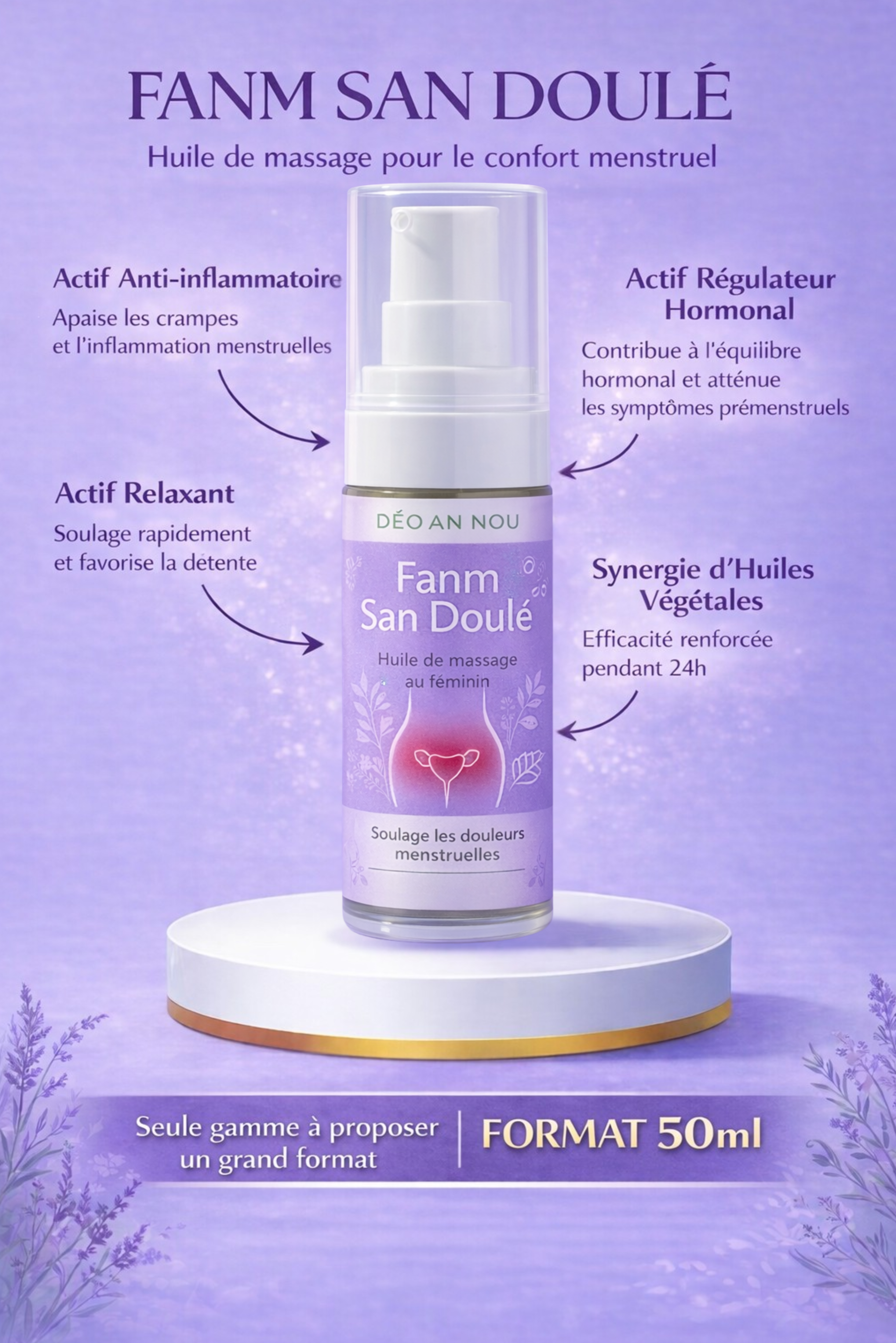 Spray Famn San Doulé – Confort féminin naturel seul Grand Format 50 ml